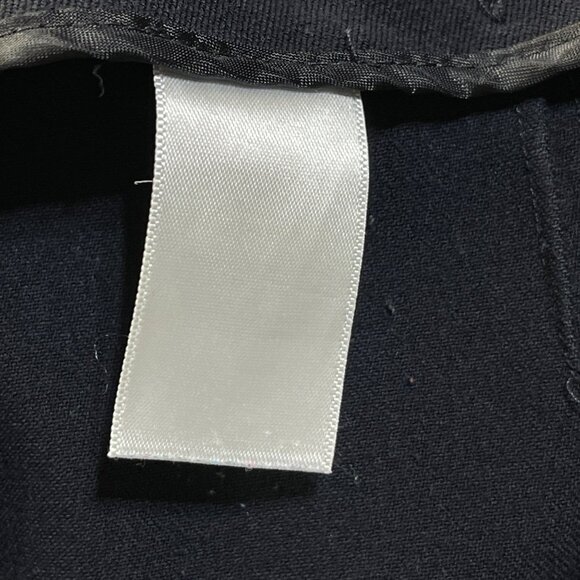 Talbots Pants Slacks Bi-Stretch Straight Leg Curvy Blue Black Size 12 Side Zip - Picture 6 of 7